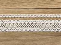 Bavlnená dekoratívna čipka biela 2ks