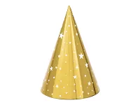 Čiapočky "Zlaté s hviezdami" 6ks