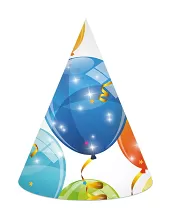 Čiapočky papierové Balóniky 6ks