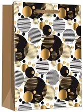 Darčeková taška L - Zlatočierne kolieska