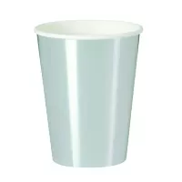 Tégliky papierové - strieborné lesklé, 8ks