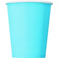 Tégliky papierové - svetlo modré 8ks