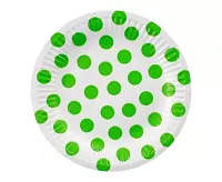 EKO Tanieriky papierové "puntík" svetlo zelené 18cm, 6ks