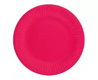 EKO Tanieriky papierové ružové 18cm, 6ks