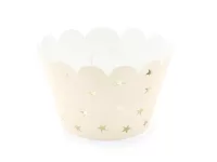 Košíček na cupcake, 5x7.5x5cm sv. broskyňový, 6ks