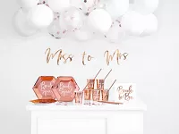 Dekoračná súprava party - Rozlúčka so slobodou - ružovozlatá