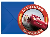 Pozvánky a obálky Autá 6ks