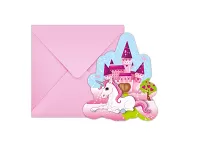 Pozvánky a obálky Jednorožec 6ks