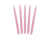 Úzka sviečka, svetlo ružová 24cm