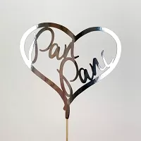 Zápich do svatebního dortu - stříbrné srdce Pan Paní