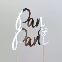 Zápich do svadobnej torty - strieborný Pán Pani