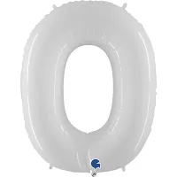 Fóliová číslica biela lesklá 0 - 102 cm