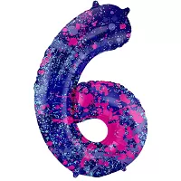 Fóliová číslica - Paint Splash 6 - 86 cm
