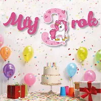 Party girlanda - Môj 3. rok - ružová