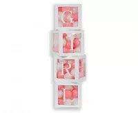 Škatule na balóniky GIRL - 4 x 35 cm