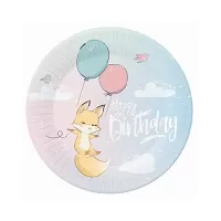 EKO Papierové taniere Pastel Animals 18 cm