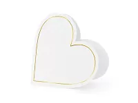 Menovky k svadobnému stolu - Srdce so zlatým okrajom - 15.7 x 22 cm