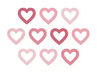 Súprava štítkov na rozpoznanie drinkov - srdiečka - 10 ks