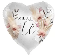 Fóliový balónik Milujem ťa - Ty a ja SK - 43cm