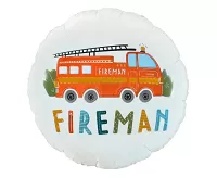 Fóliový balónik okrúhly - Hasiči - Fireman 46 cm