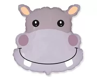 Fóliový balónik hlava - Hroch 61 cm