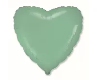 Fóliový balónik srdca macaron mint 45 cm - Nebalený