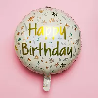 Fóliový balónik kvetí - Happy Birthday - 45 cm