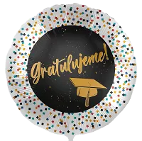 Fóliový balónik Gratulujeme k ukončeniu štúdia CZ - 43cm