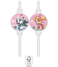 EKO papierové slamky - Tlapková Patrola Skye a Everest 4ks