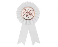 Odznak biely - Bride to Be 8 x 16 cm