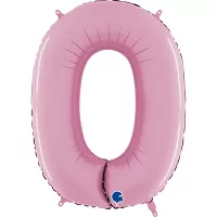 Číslice 0 pastelová ružová (66cm,26")
