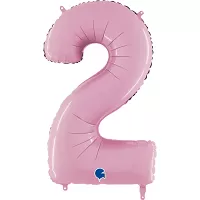 Číslica 2 pastelová ružová (66cm, 26")
