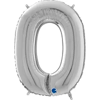 Číslica 0 strieborná (66cm,26")