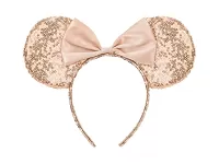 Čelenka Myška Minnie s mašľou - rosegold