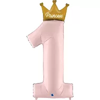 Fóliový balónik Číslice 1 Princezná 102 cm