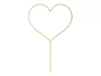 Drevená dekorácia na tortu - srdce 23 cm