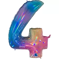 Fóliová číslica - dúhová 4