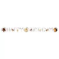 Party nápis Happy Birthday koňa - 140 x 15 cm