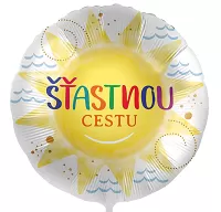 Fóliový balónik Šťastnú cestu CZ - 43cm