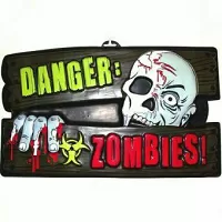Ceduľa Danger: Zombies 43 x 25 cm