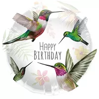 Fóliový balónik - Kolibríky, Happy Birthday - 45 cm