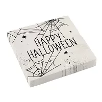 Papierové párty obrúsky Happy Halloween - pavučiny 33x33cm, 16 ks