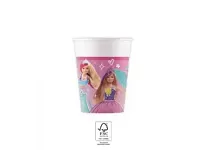 Tégliky papierové - bábiky Barbie 200ml, 8 ks