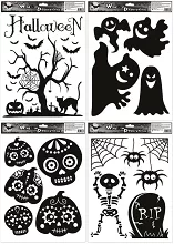 Halloweenska dekorácia na okno 32 x 40 cm