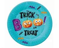 Papierové tanieriky Trick or Treat 18 cm - 6 ks