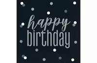 Papierové obrúsky Glitz čierne