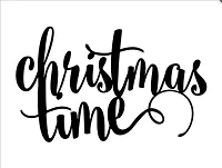Vianočný nápis - čierny Christmas Time