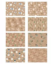 Baliaci papier kraft Vianoce - mix