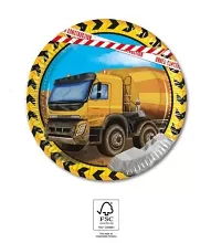 Papierové taniere - Stavenisko 20cm