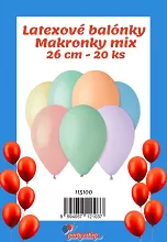 Latexové balóniky - Makrónky mix 20 ks